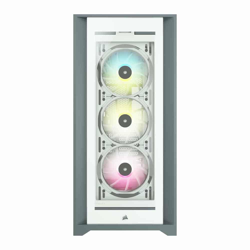 (image for) Corsair 5000X RGB White Mid Tower Tempered Glass PC Gaming Case